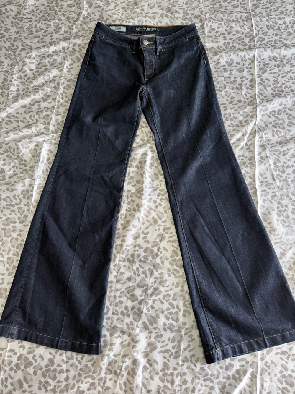 Banana Republic Dark Blue Wide Leg Jeans